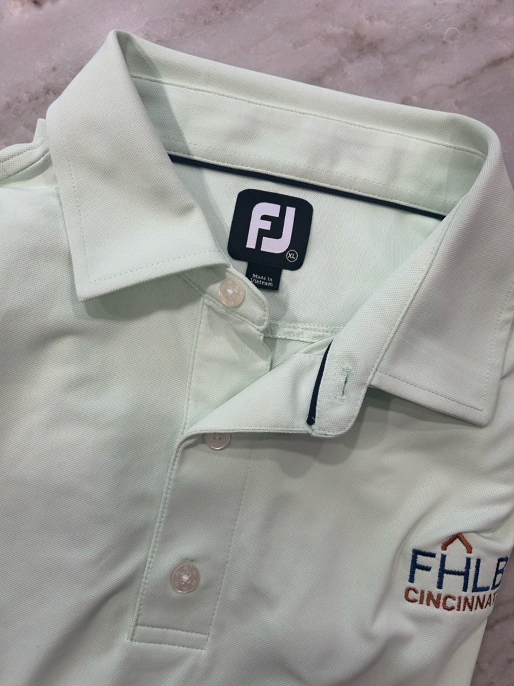 FootJoy Polo Shirt Men’s XL Mint‎ Green Golf Performance Short Sleeve Logo